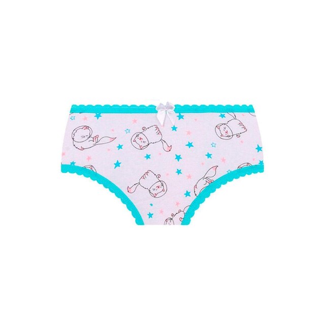 Kit com 6 Calcinhas Lobinha 18101-089 Infantil Rosa