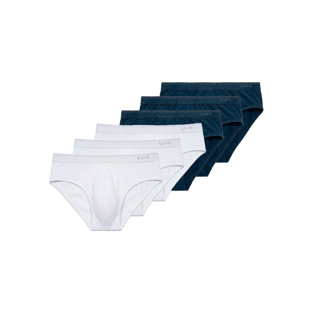 Kit com 6 Cuecas Slip Lupo 485-003