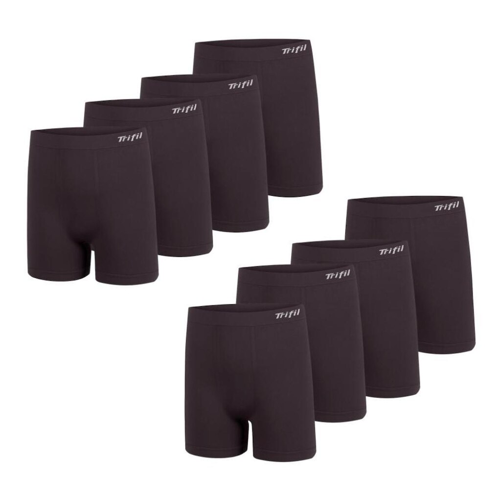 Kit Com 8 Cuecas Trifil Boxer Box Sem Costura De Microfibra Plus Size Toque Macio Básica Masculina