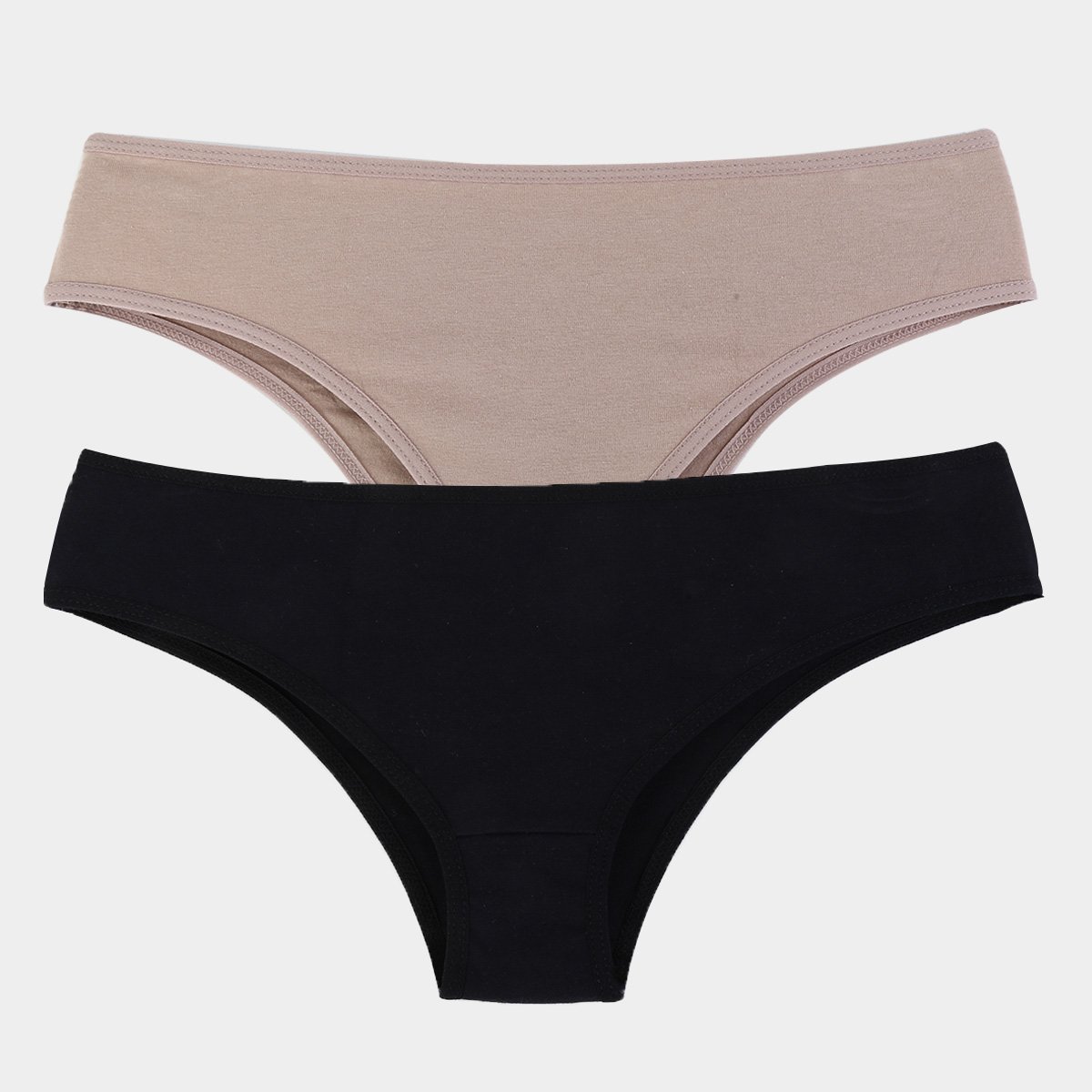 Kit Conjunto Calcinha Trifil Lisa Feminino - Preto+Bege é ruim? Kit Conjunto Calcinha Trifil Lisa Feminino - Preto+Bege é boa?