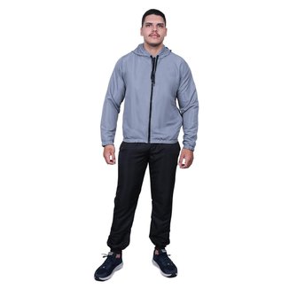 Kit Corta Vento Masculino + Calça Lisa Casual Conforto