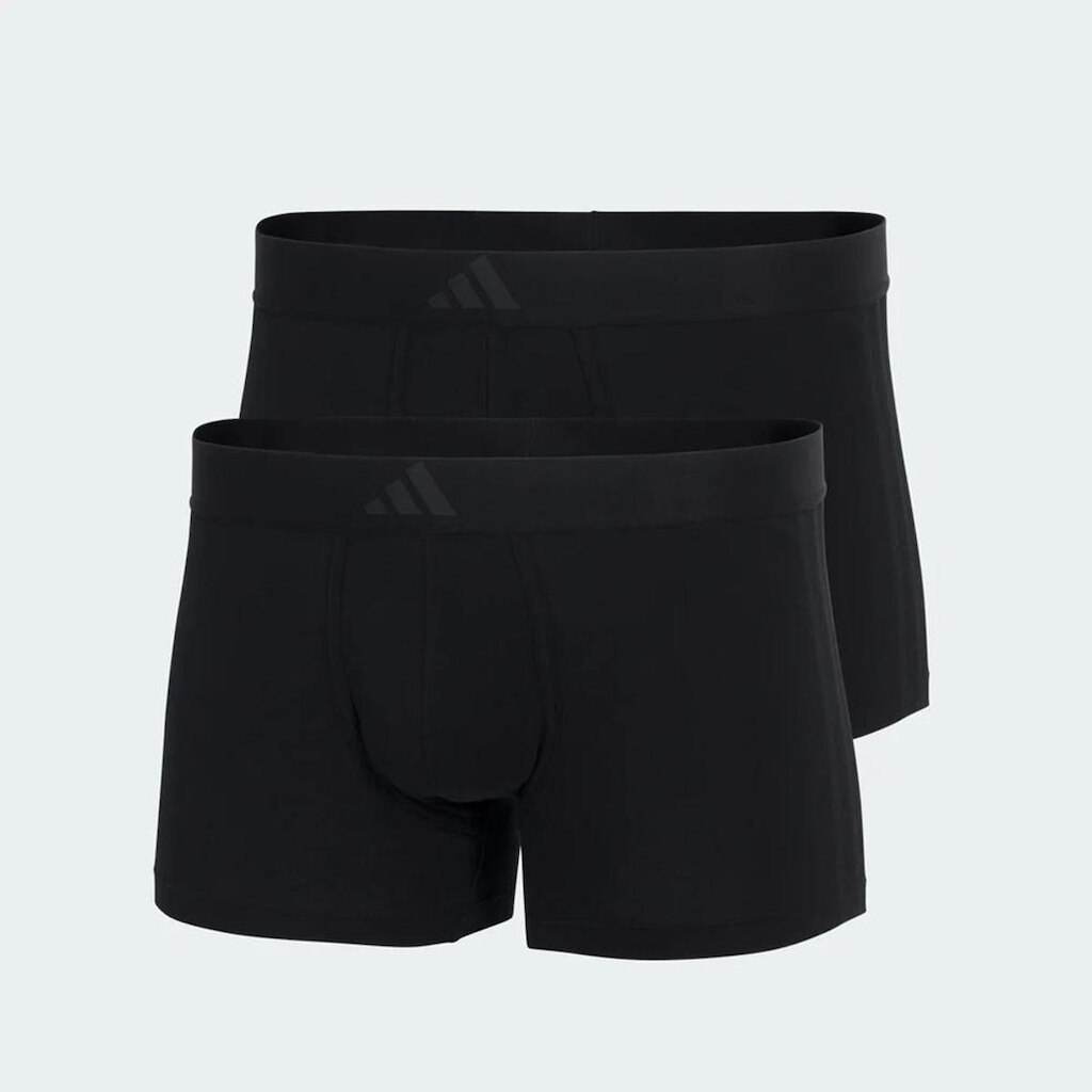 Kit Cueca Adidas Boxer 3 Listras Active Flex Algodão 2 Preta