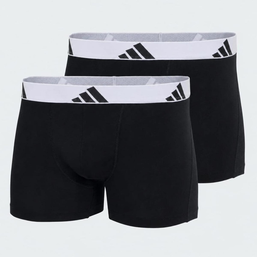 Kit Cueca Adidas Boxer Active Flex Algodão Com 2 Peças Preta