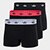 Kit Cueca Adidas Originals c/3 Peças Masculina - Preto+Vermelho