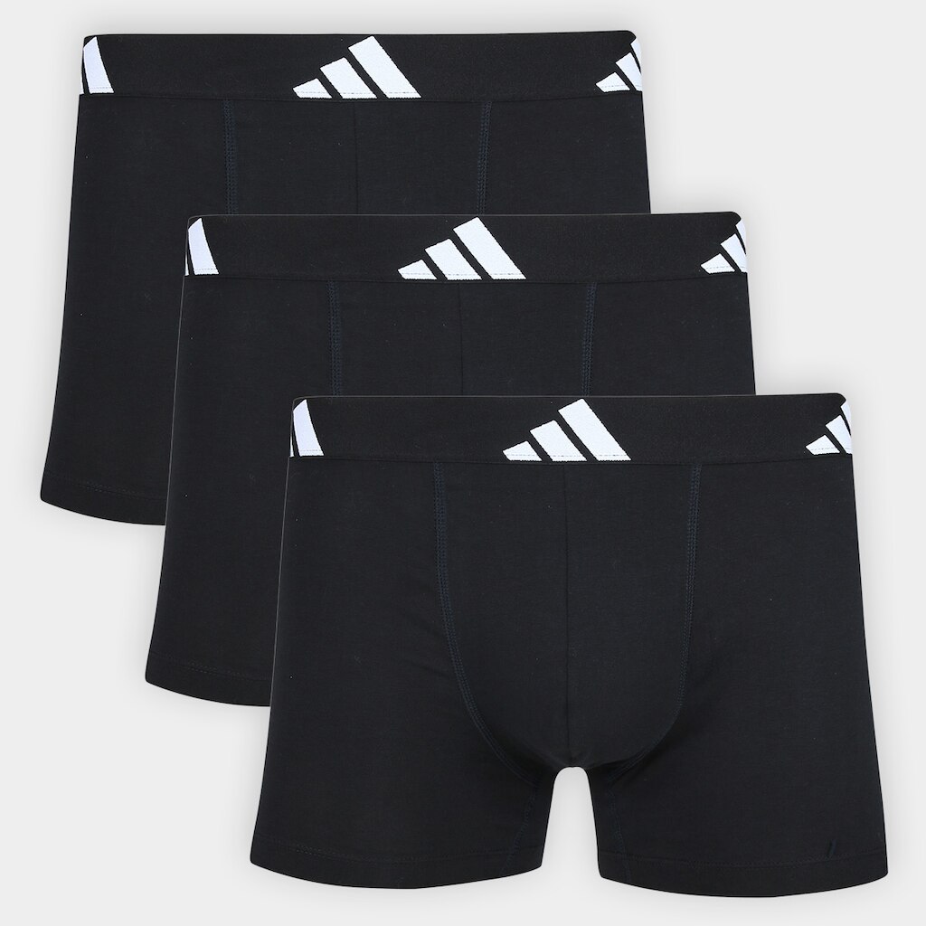 Kit Cueca Boxer Adidas  3 Peças