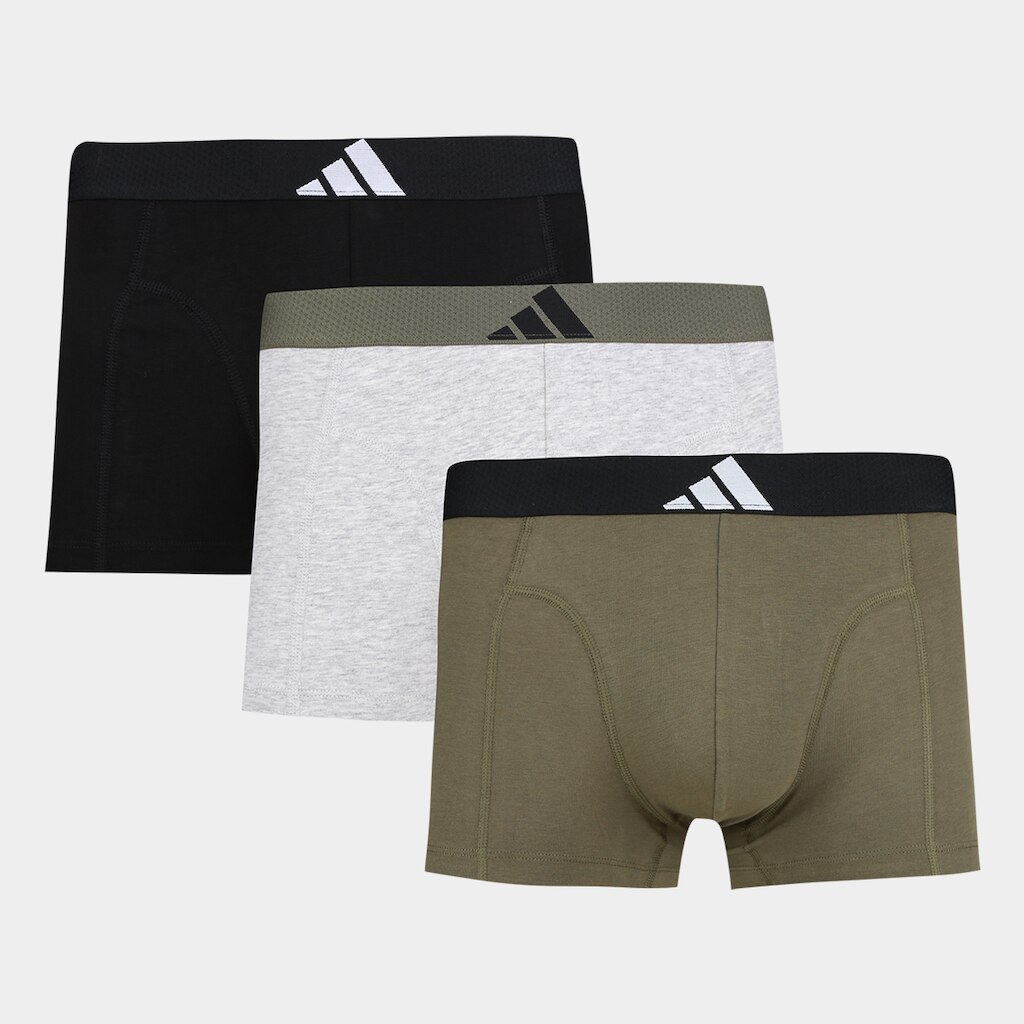 Kit Cueca Boxer Adidas 3 Peças