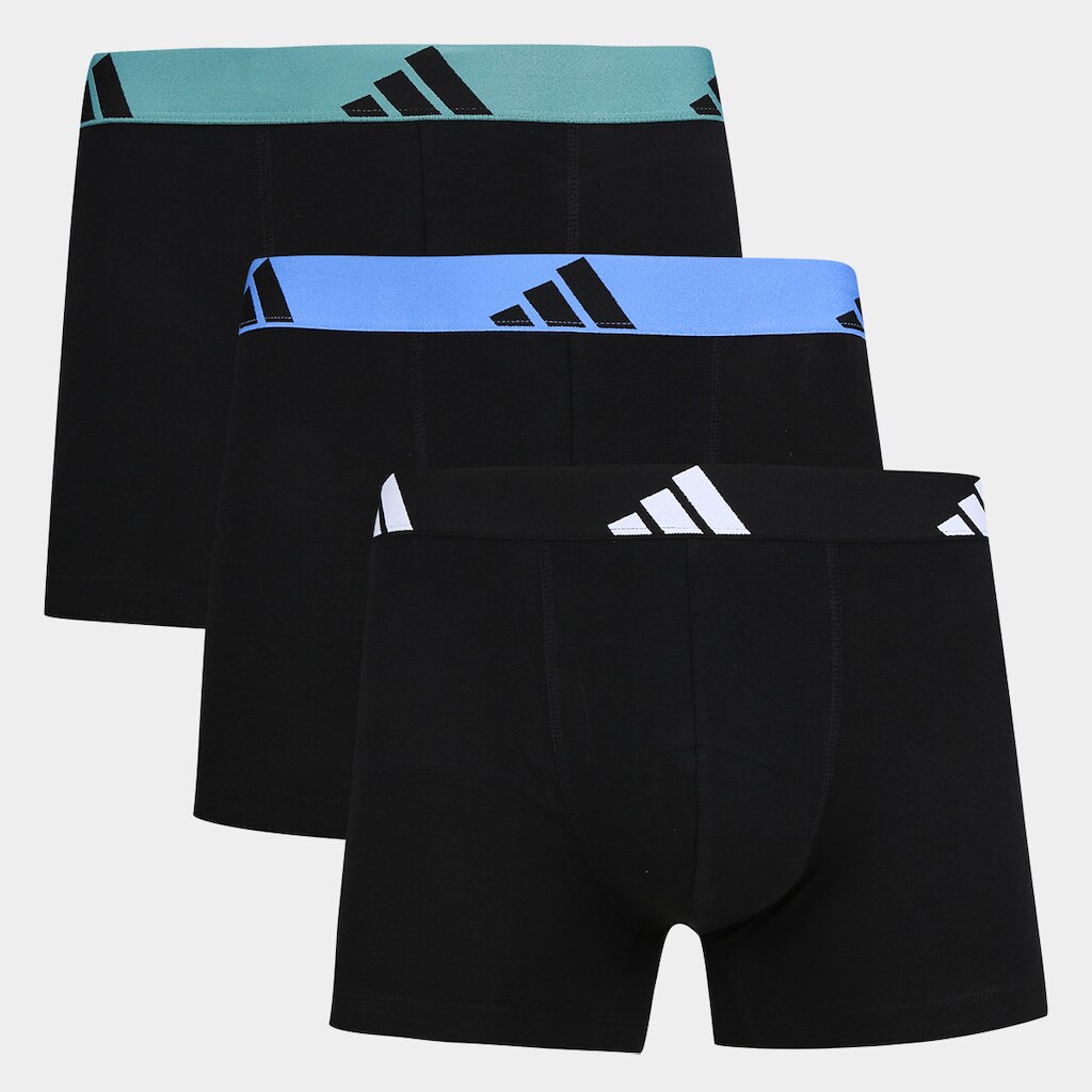Kit Cueca Boxer Adidas  3 Peças