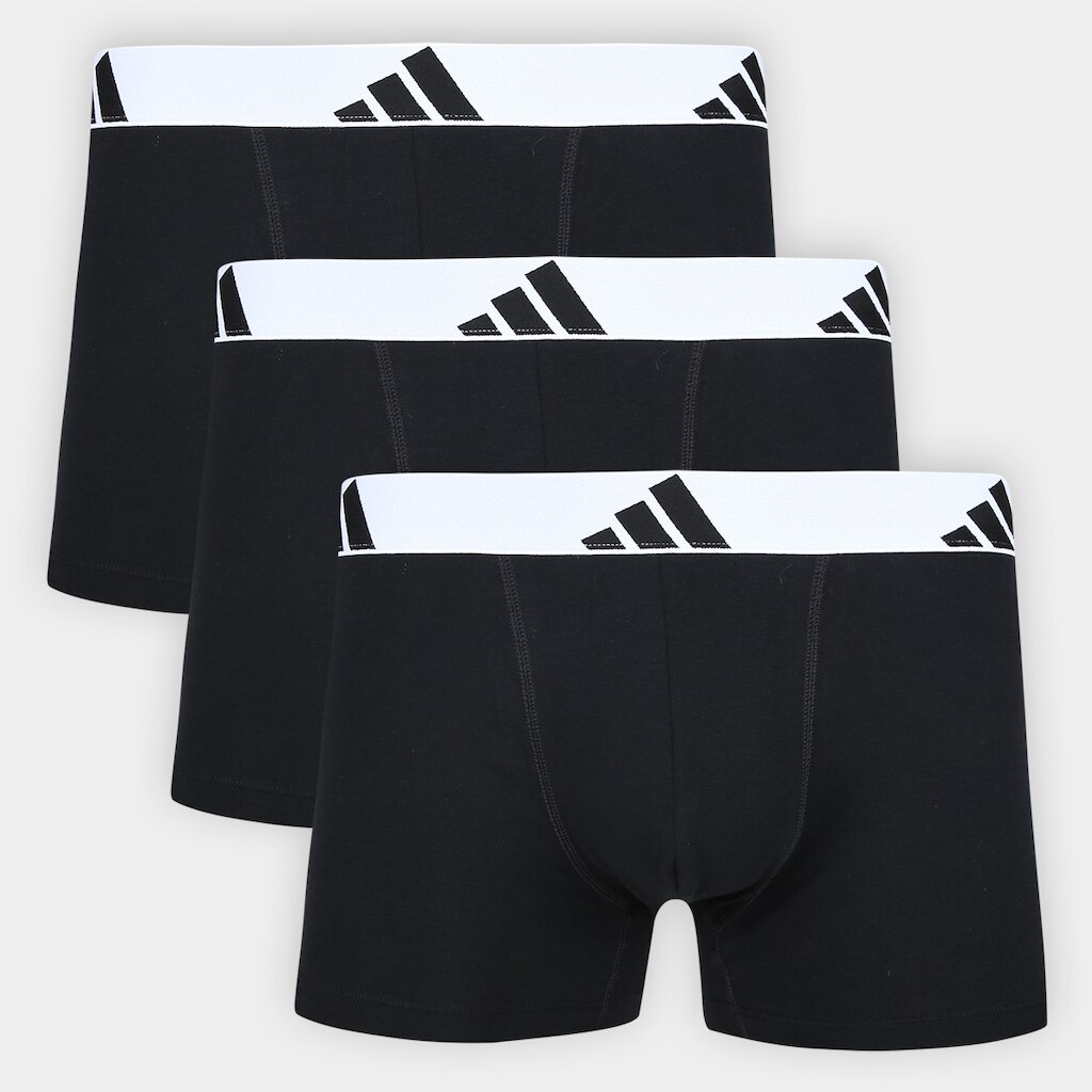 Kit Cueca Boxer Adidas  3 Peças