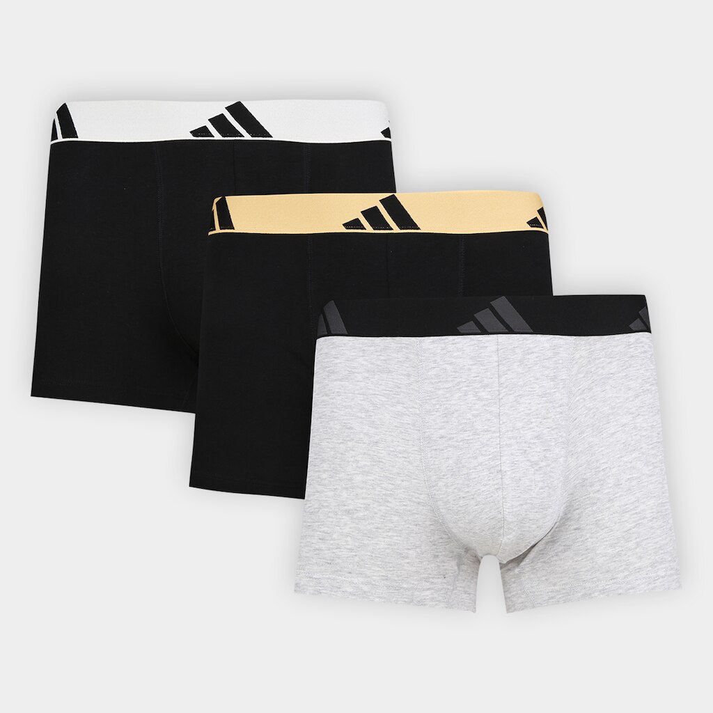 Kit Cueca Boxer Adidas  3 Peças