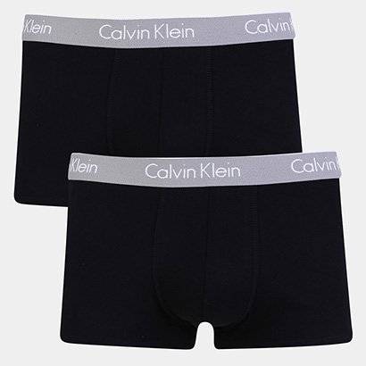 Kit Cueca Boxer Calvin Klein Cotton 2 Peças - Masculino