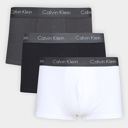 Kit Cueca Boxer Calvin Klein Low Rise Trunk Classic - 3 Peças - Masculino