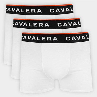 Kit Cueca Boxer Cavalera Modal Classic 3 Peças - Masculino