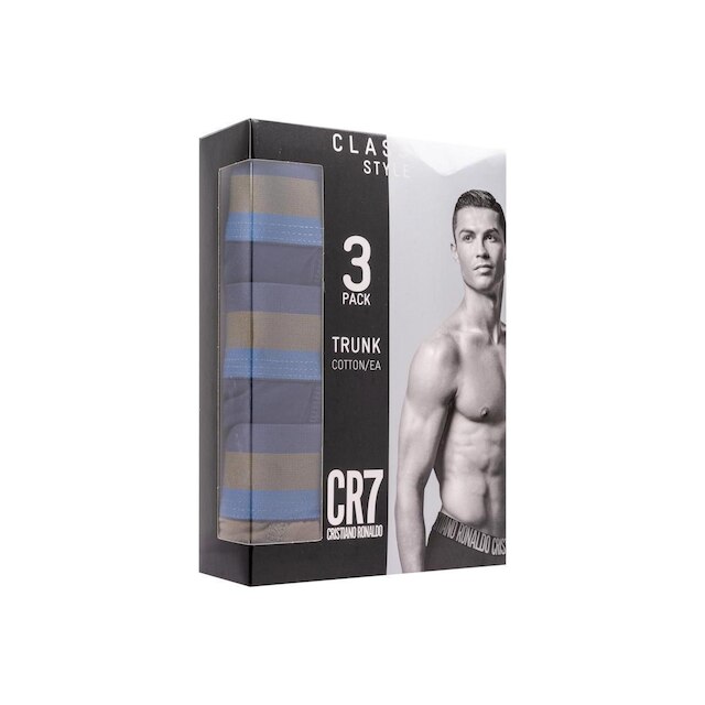 Kit Cueca Boxer CR7 Classic Style Trunk Cotton/EA 3 Peças