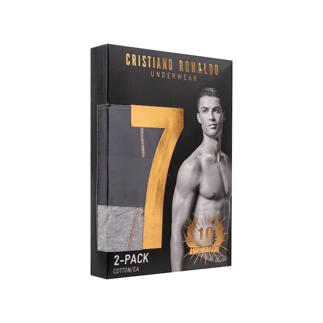 Kit Cueca Boxer CR7 Underwear Cotton/EA com 2 Peças