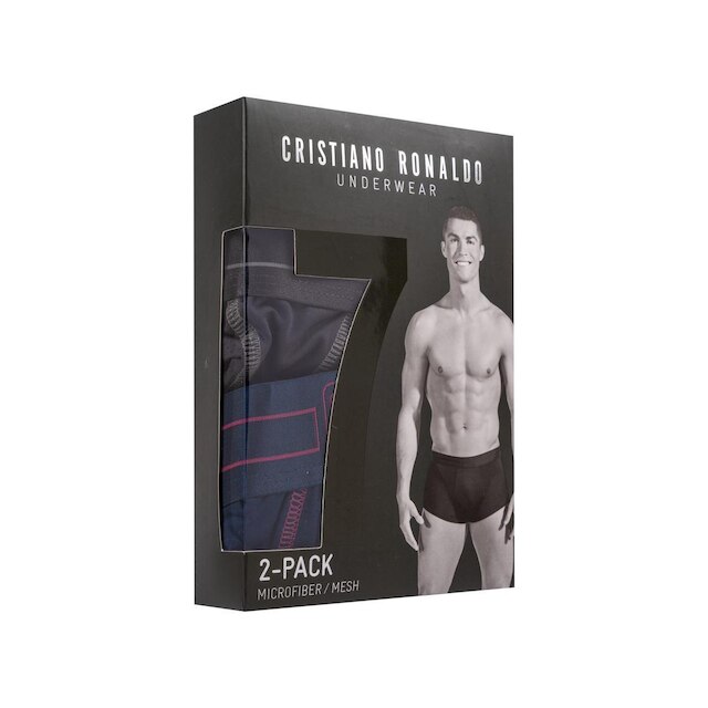Kit Cueca Boxer CR7 Underwear Microfiber Mesh com 2 Peças