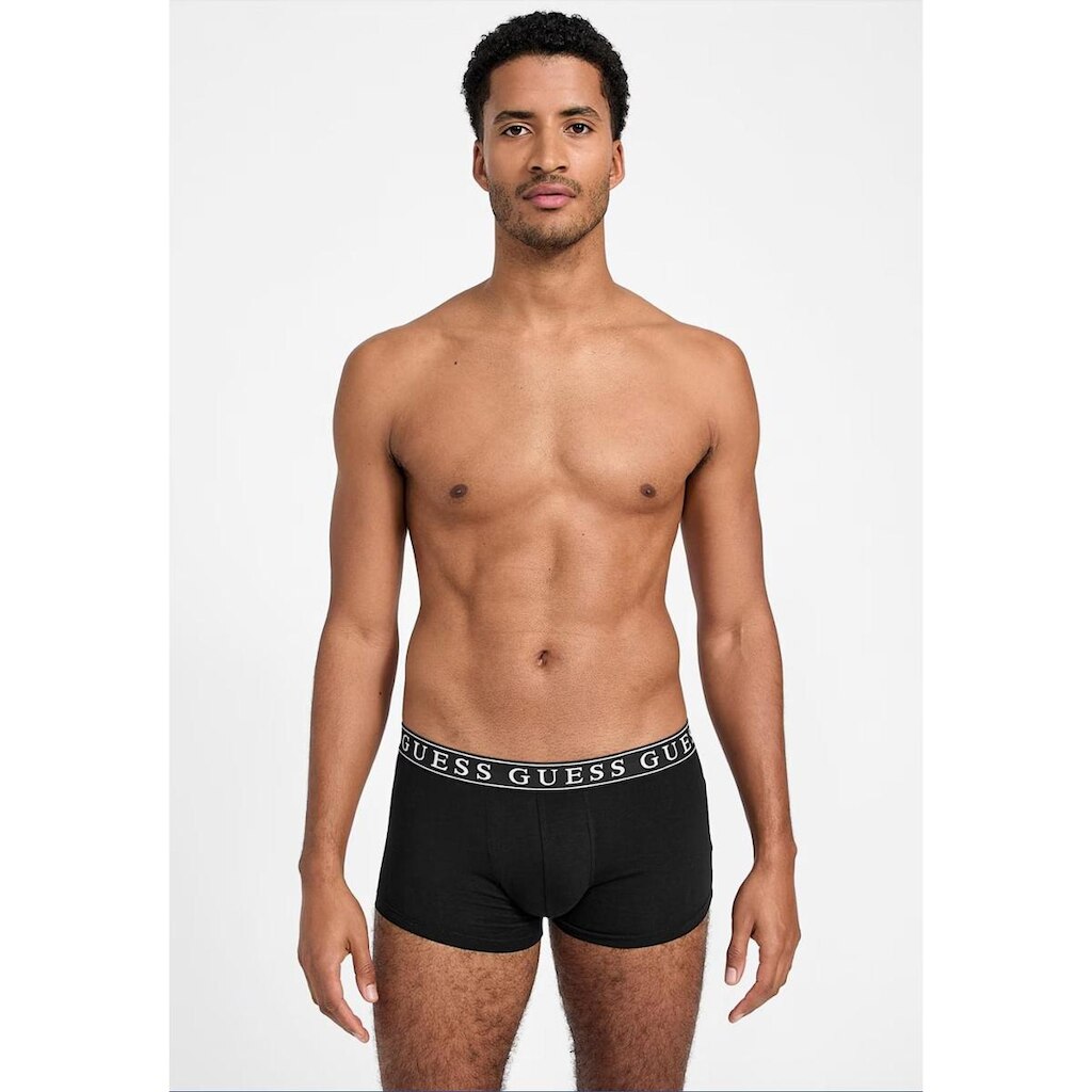 Kit Cueca Boxer Guess Logo Preto