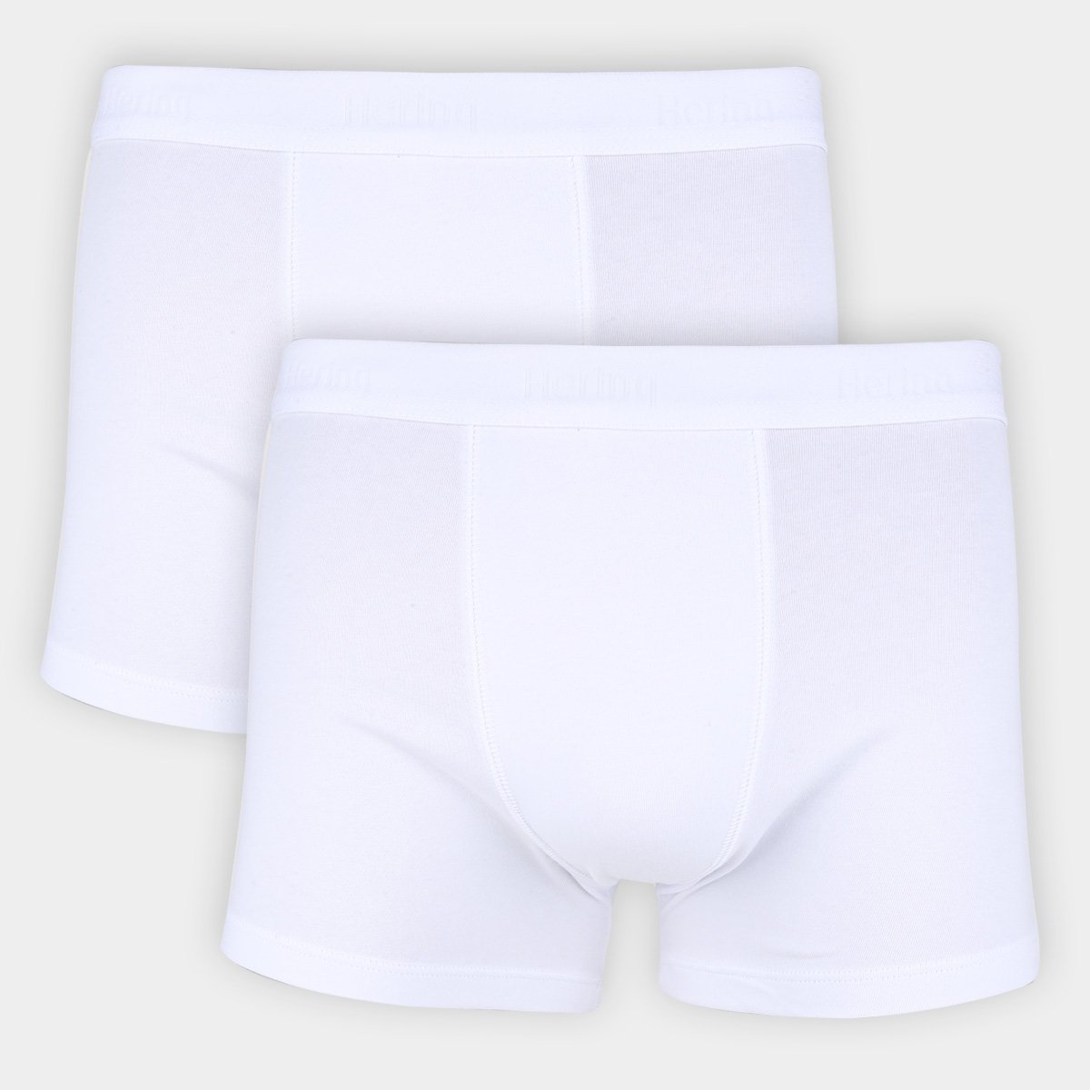 Kit Cueca Boxer Hering Lisa 2 Peças - Branco Menor preço em Kit Cueca Boxer Hering Lisa 2 Peças - Branco