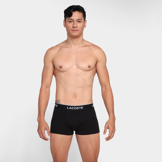 Kit Cueca Boxer Lacoste C/ 3 Peças
