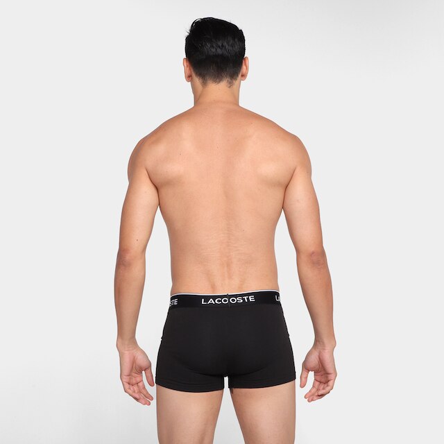 Kit Cueca Boxer Lacoste C/ 3 Peças