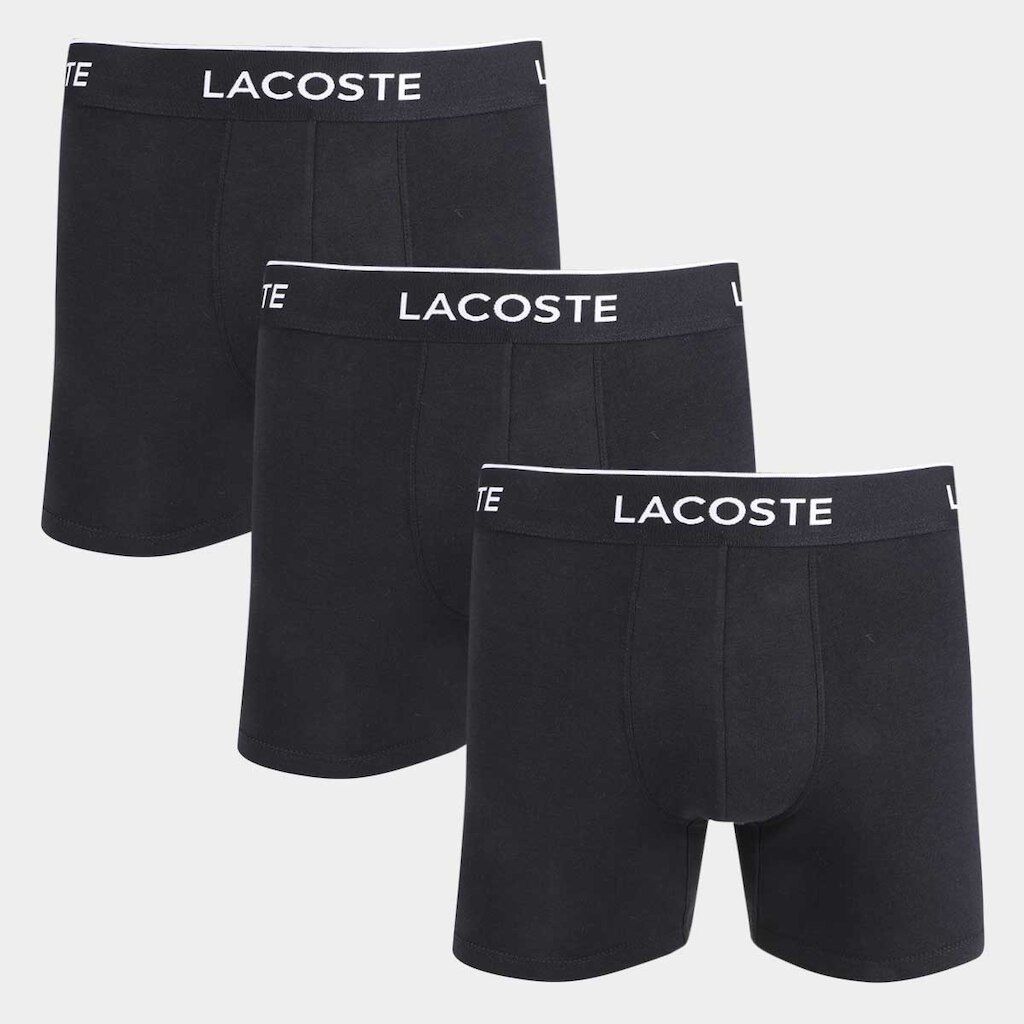 Kit Cueca Boxer Lacoste C/ 3 Peças