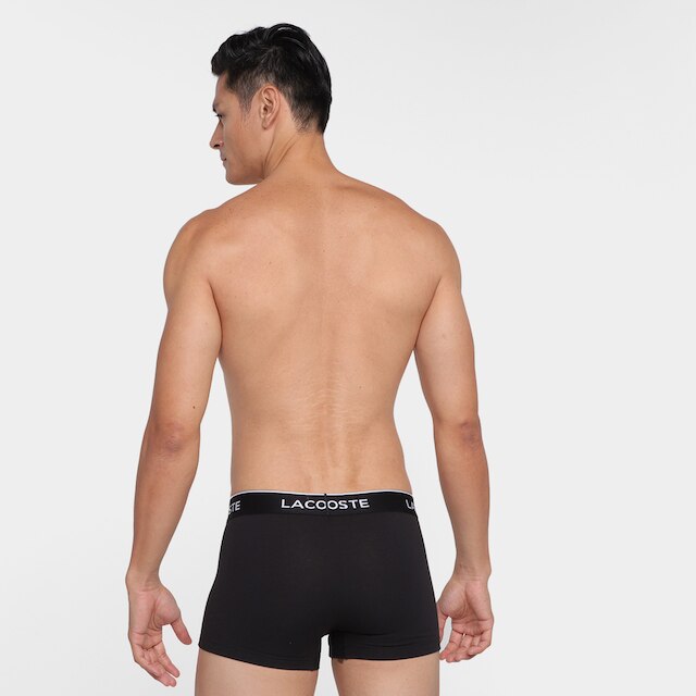 Kit Cueca Boxer Lacoste C/ 3 Peças