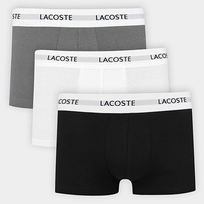 Kit Cueca Boxer Lacoste Masculina - 3 Peças - Masculino