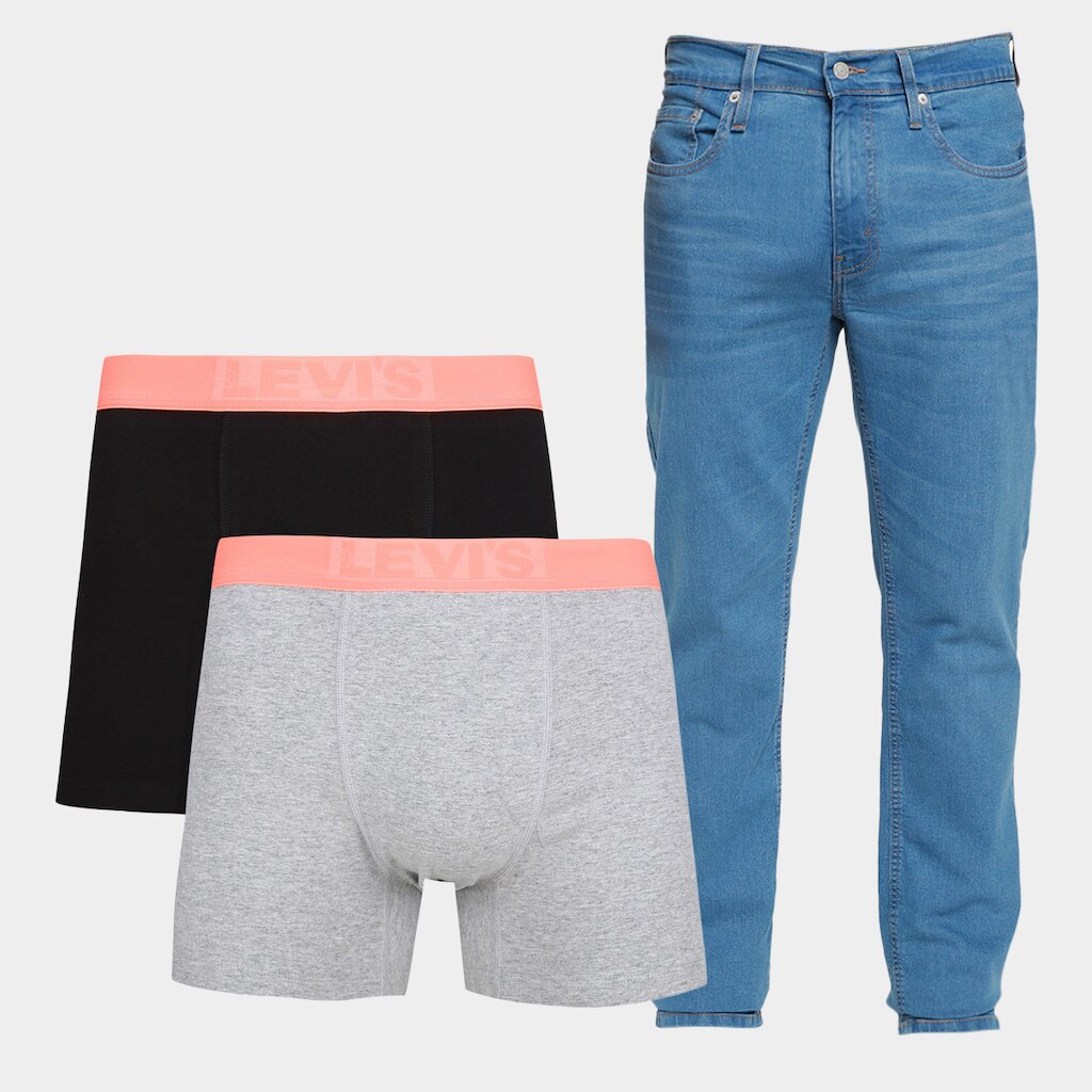 Kit Cueca Boxer Levi's C/ 2 Peças + Calça Levi´s 514® Straight Masculino