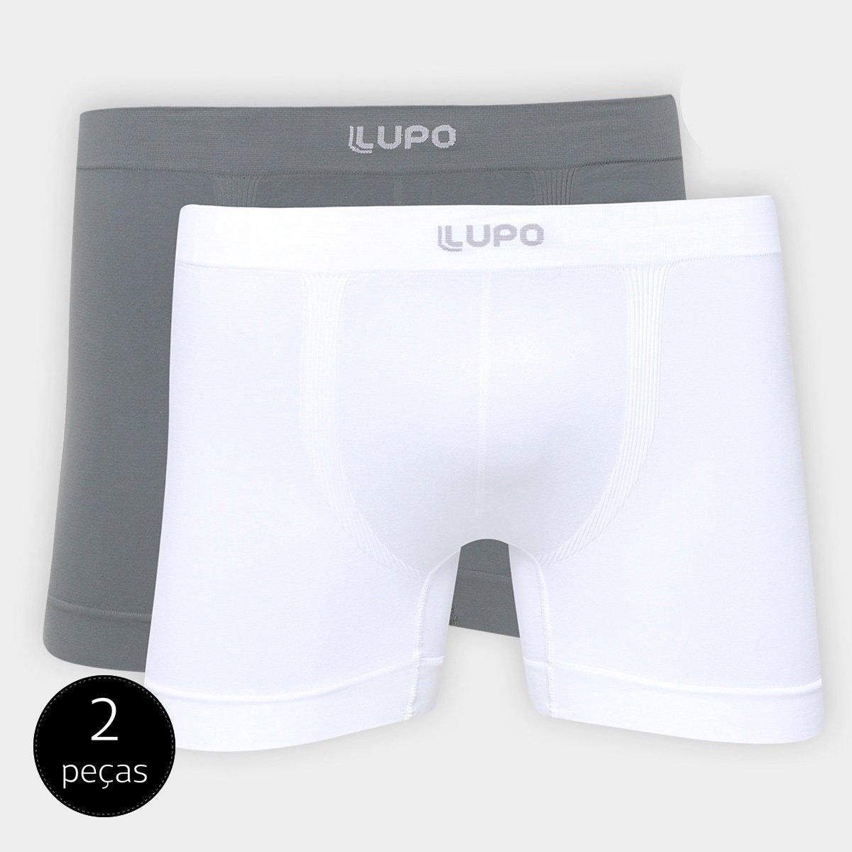 Kit Cueca Boxer Lupo Microfibra Sem Costura 2 Peças - Branco+Chumbo é ruim? Kit Cueca Boxer Lupo Microfibra Sem Costura 2 Peças - Branco+Chumbo é boa?