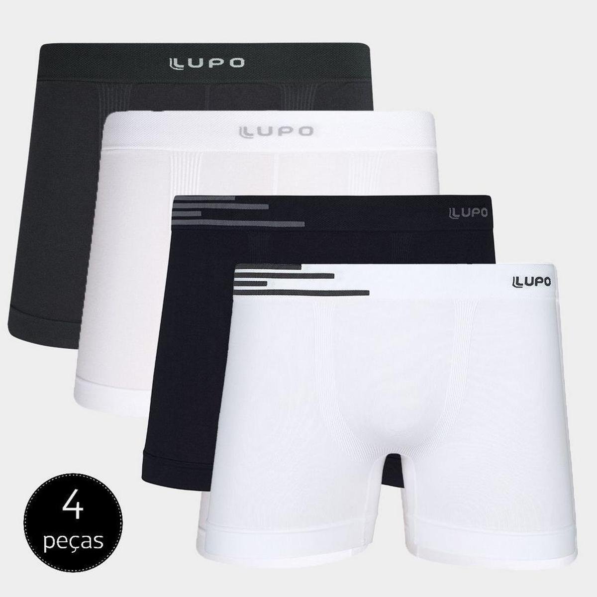 Kit Cueca Boxer Lupo Microfibra Sem Costura 4 Peças - Chumbo+Preto é ruim? Kit Cueca Boxer Lupo Microfibra Sem Costura 4 Peças - Chumbo+Preto é boa?