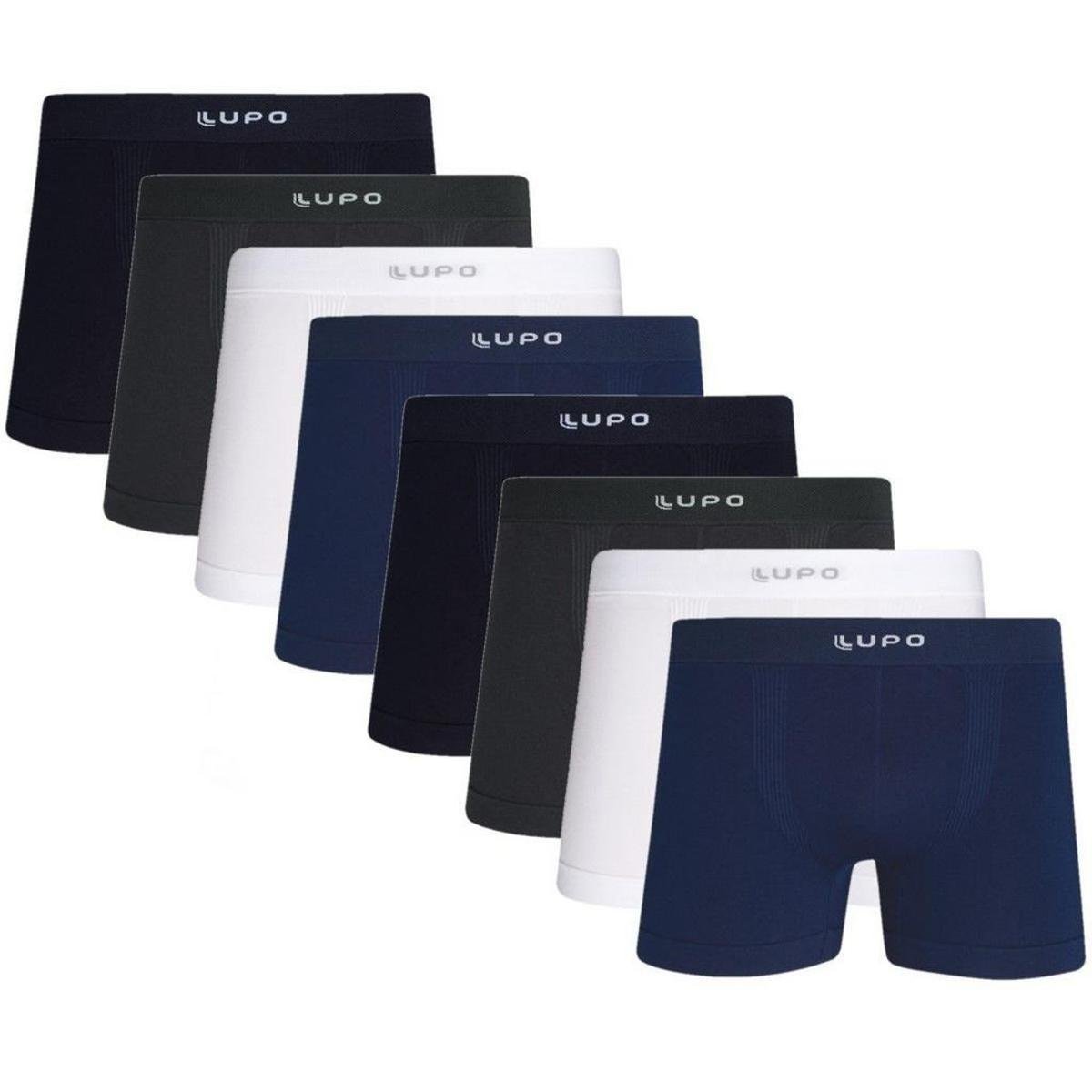 Kit Cueca Boxer Lupo Micromodal sem Costura 8 Peças Menor preço em Kit Cueca Boxer Lupo Micromodal sem Costura 8 Peças