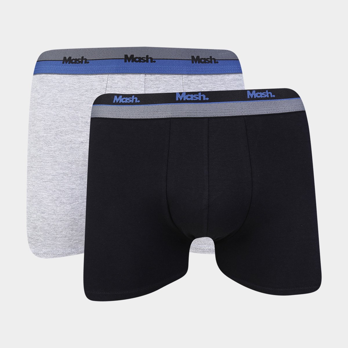 Kit Cueca Boxer Mash Bord 2 Peças - Cinza+Marinho Menor preço em Kit Cueca Boxer Mash Bord 2 Peças - Cinza+Marinho