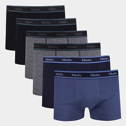 Kit Cueca Boxer Mash C/ 6 Peças - Masculino