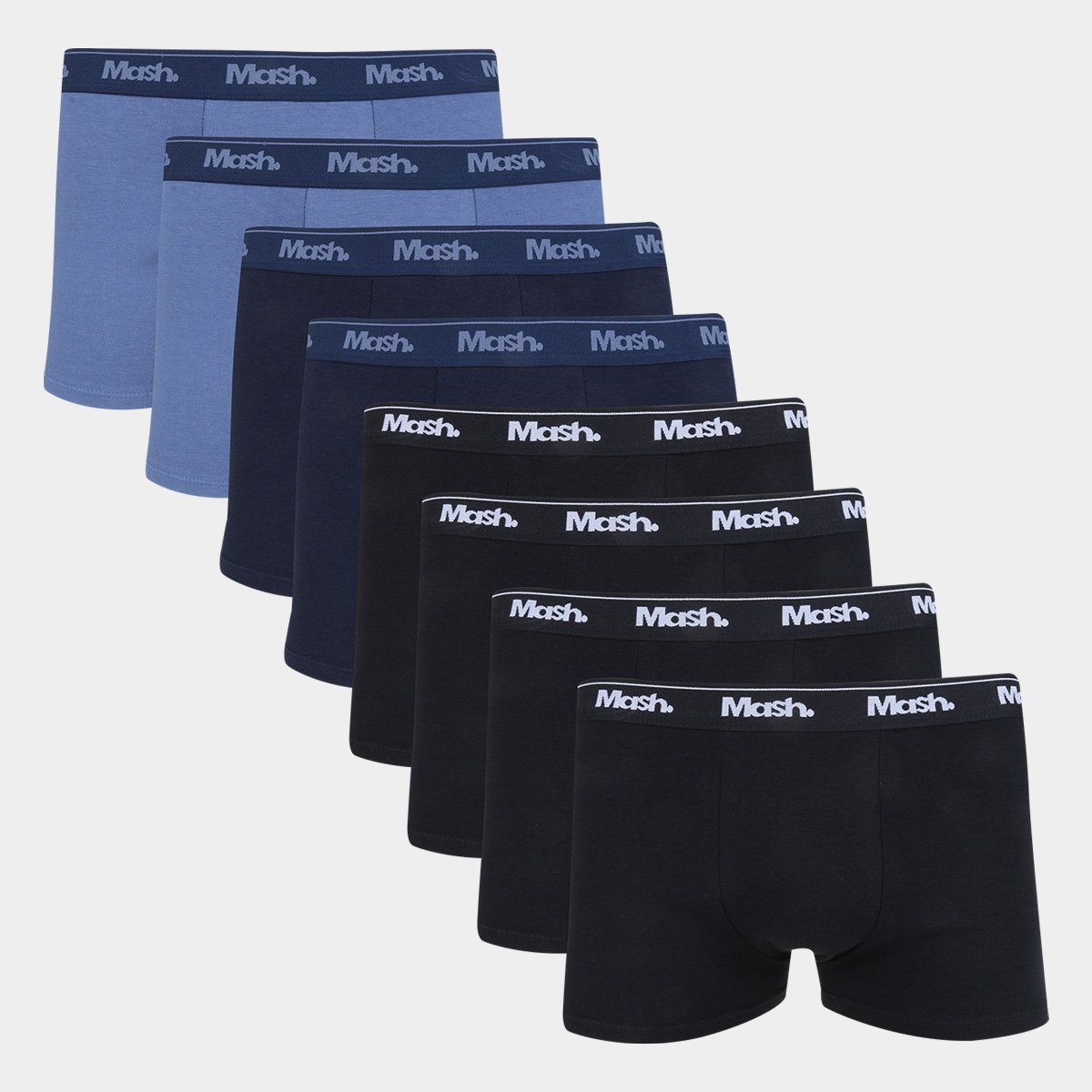 Kit Cueca Boxer Mash Cotton Masculina 8 Peças Menor preço em Kit Cueca Boxer Mash Cotton Masculina 8 Peças