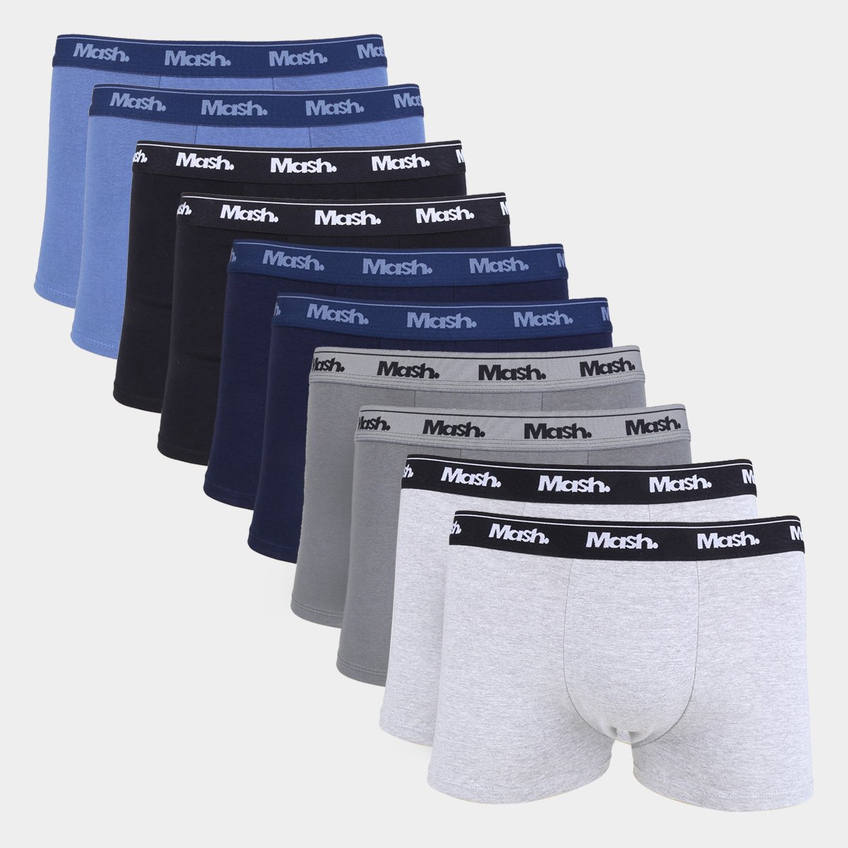 Kit Cueca Boxer Mash Masculina 10 Peças Menor preço em Kit Cueca Boxer Mash Masculina 10 Peças