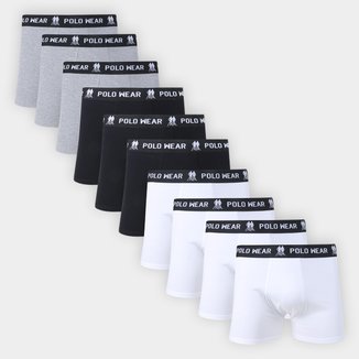 Kit Cueca Boxer Polo Wear 10 Peças