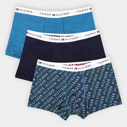 Kit Cueca Boxer Tommy Hilfiger 3 Peças - Masculino