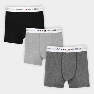 Kit Cueca Boxer Tommy Hilfiger Lisa Masculina 3 Peças