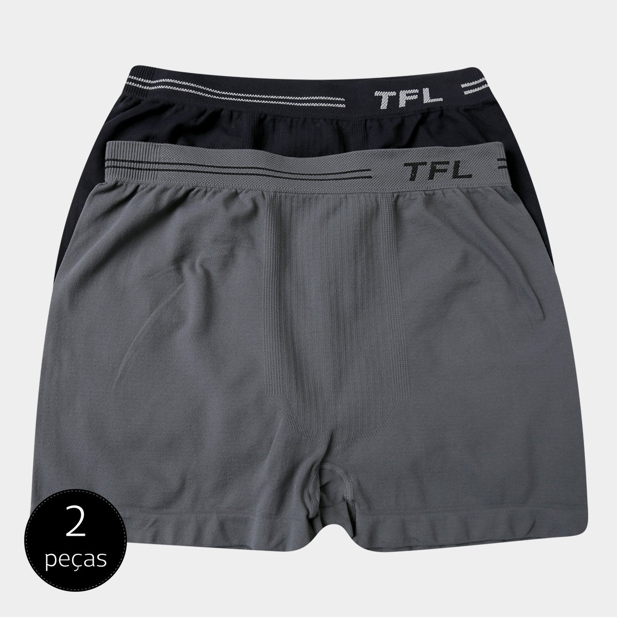 Kit Cueca Boxer Trifil Sem Costura 2 Peças Masculina - Preto+Cinza é boa?