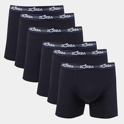 Kit Cueca Boxer Zorba 6 Peças - Masculino