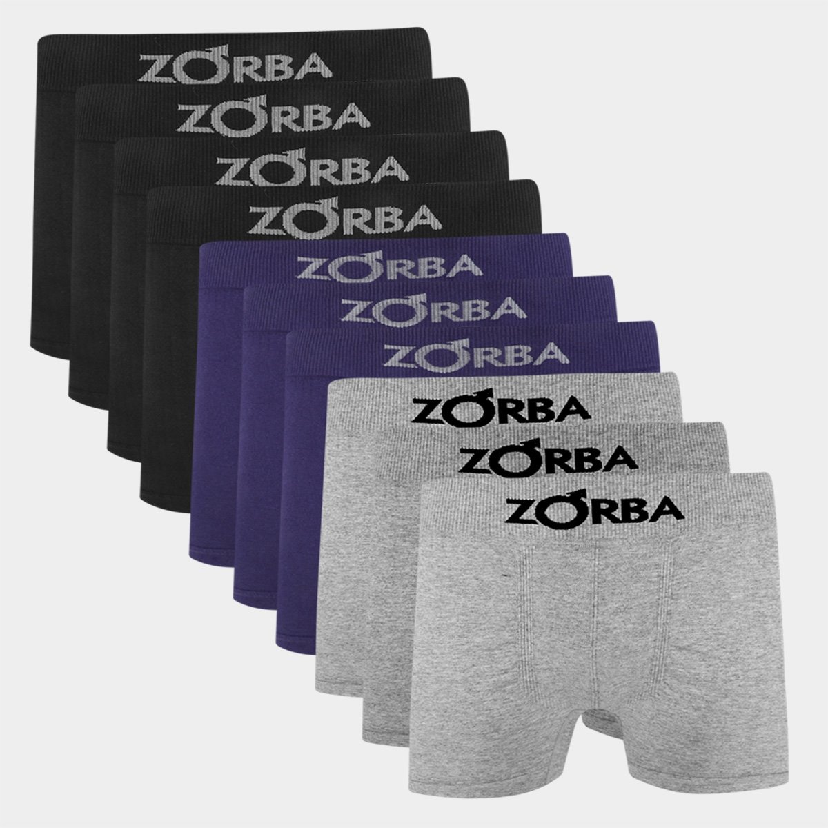 Kit Cueca Boxer Zorba Seamless 10 Peças Menor preço em Kit Cueca Boxer Zorba Seamless 10 Peças