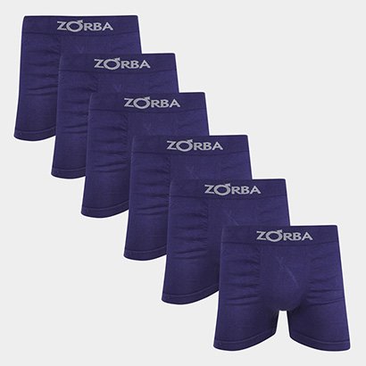 Kit Cueca Boxer Zorba Seamless Com 6 Peças - Masculino