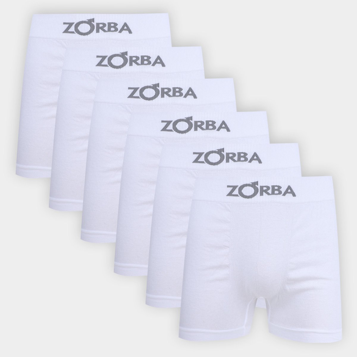Kit Cueca Boxer Zorba Seamless Com 6 Peças - Branco Menor preço em Kit Cueca Boxer Zorba Seamless Com 6 Peças - Branco