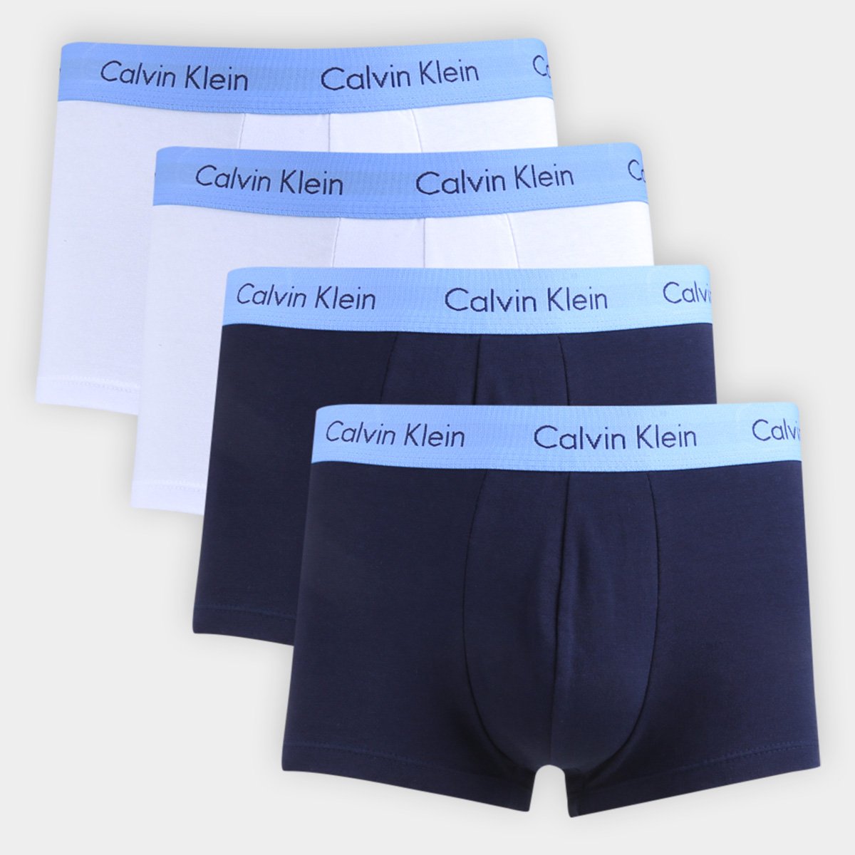Kit Cueca Calvin Klein Low Rise Trunk - 4 peças - Off White Menor preço em Kit Cueca Calvin Klein Low Rise Trunk - 4 peças - Off White