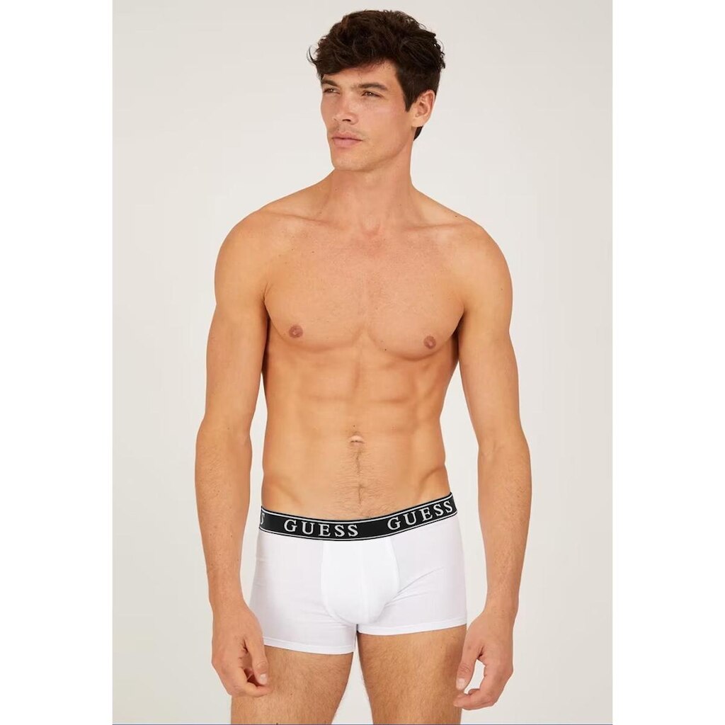 Kit Cueca Guess Boxer Logo Preto e Branco