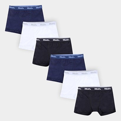 Kit Cueca Infantil Boxer Mash Com 6 peças - Masculino