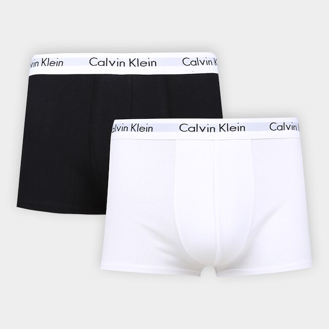 Kit Cueca Juvenil Calvin Klein Trunk Algodão c/ 2 Peças