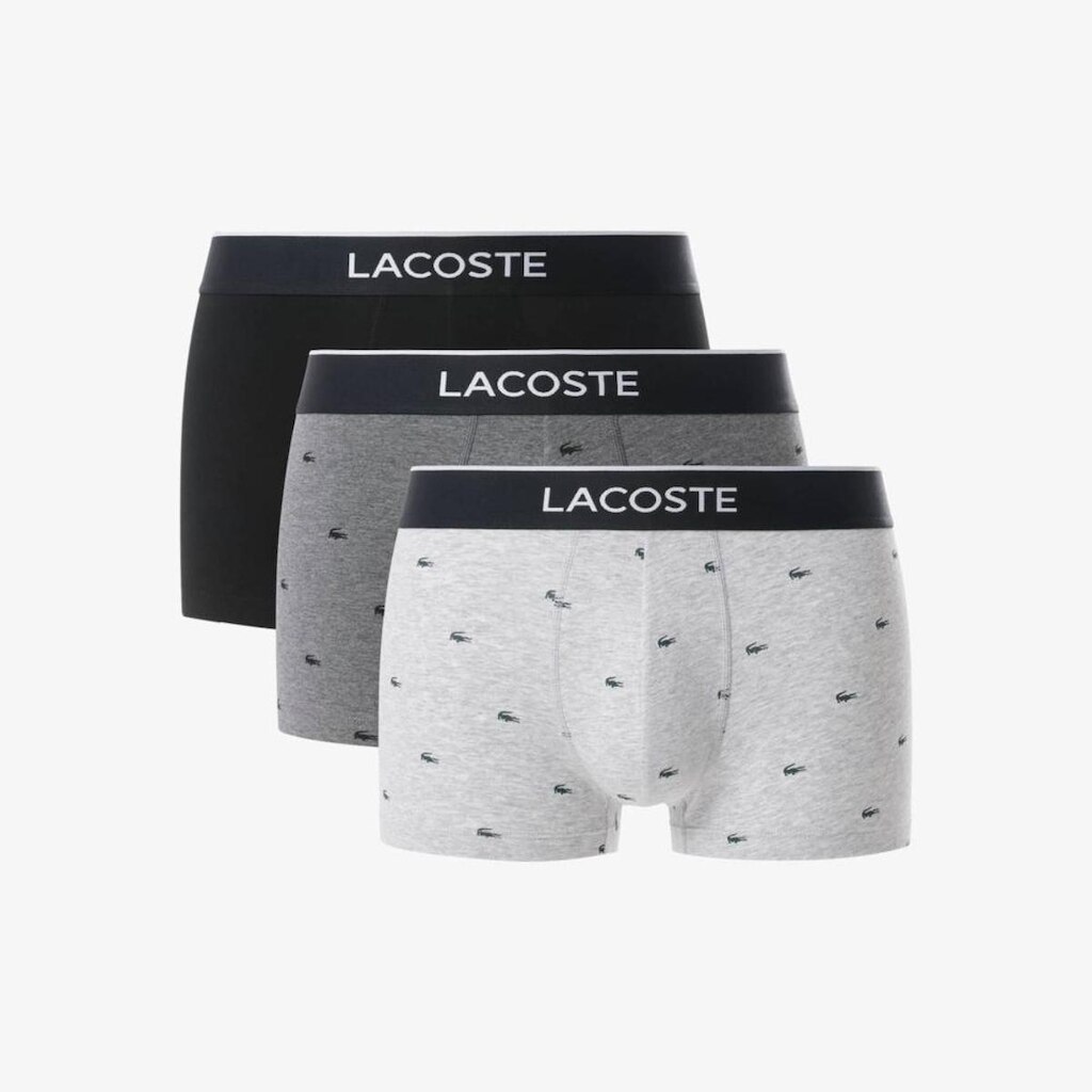 Kit Cueca Lacoste Trunk Stretch Estampadas - 3 Peças