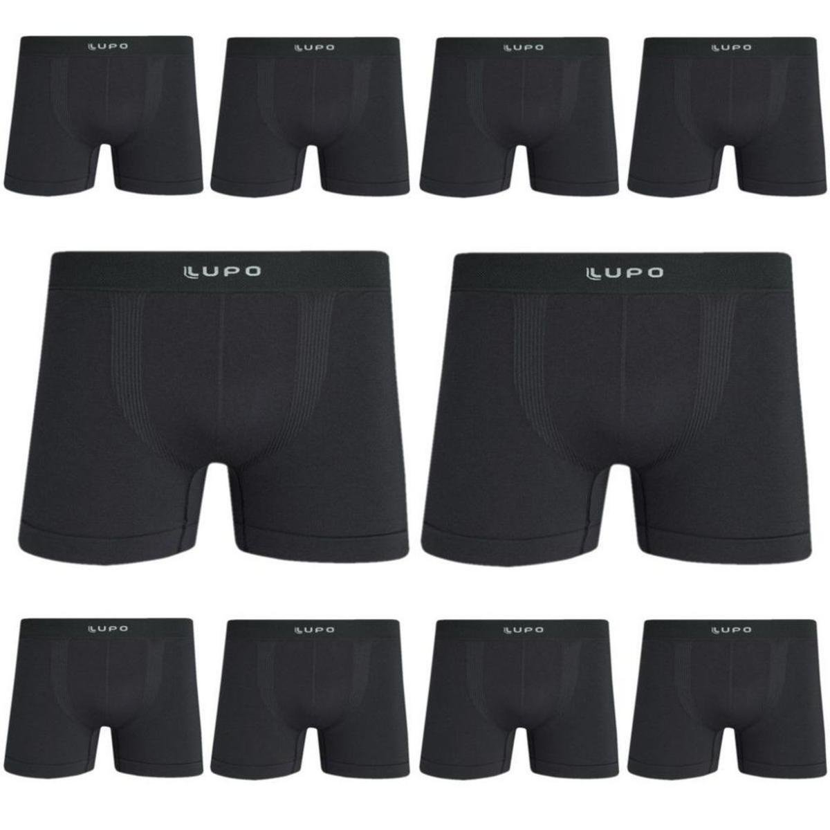 Kit Cueca Lupo Boxer Microfibra Sem Costura 10 Peças - Chumbo é ruim? Kit Cueca Lupo Boxer Microfibra Sem Costura 10 Peças - Chumbo é boa?