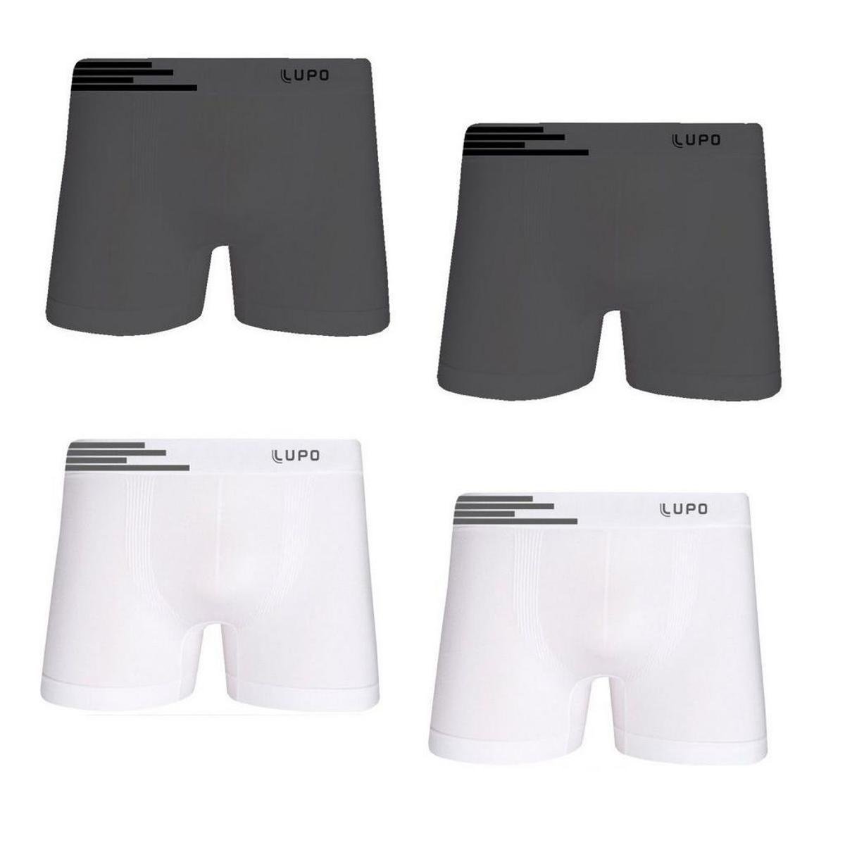 Kit Cueca Lupo Boxer Microfibra sem Costura 4 Peças Masculina - Branco+Grafite é ruim? Kit Cueca Lupo Boxer Microfibra sem Costura 4 Peças Masculina - Branco+Grafite é boa?