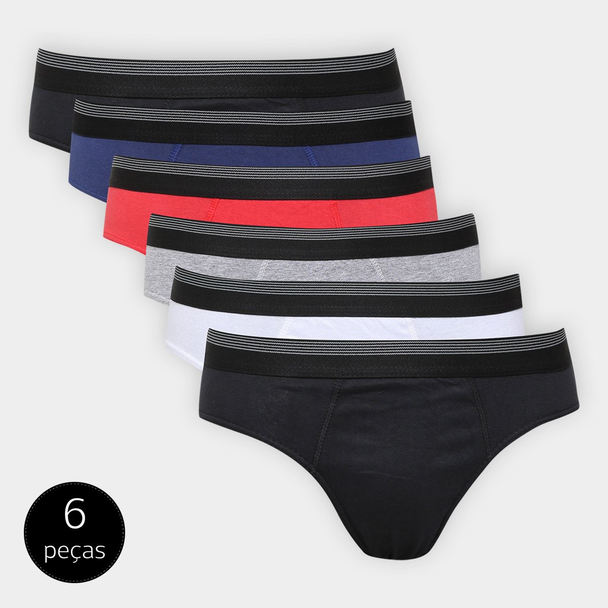 Kit Cueca Slip Detalhe Listras 6 Peças é boa?